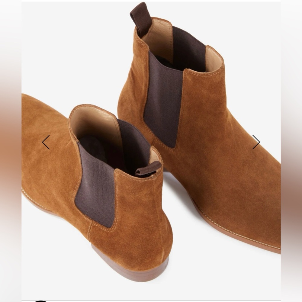 The Kooples BROWN SUEDE LEATHER CHELSEA BOOTS - Men size 45
